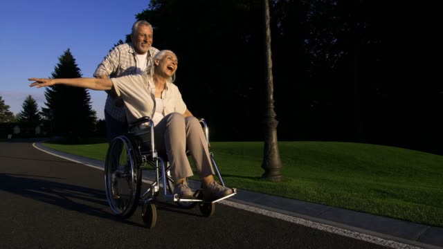 Delighted-disabled-woman-enjoying-with-husband