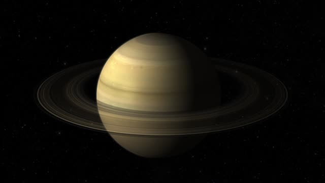 Rotierenden-Planeten-Saturn---Center-Medium