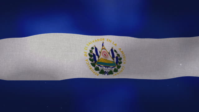 El-Salvador-Nationalflagge---winken