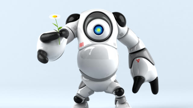 Big-robot-and-flower---3D-Animation