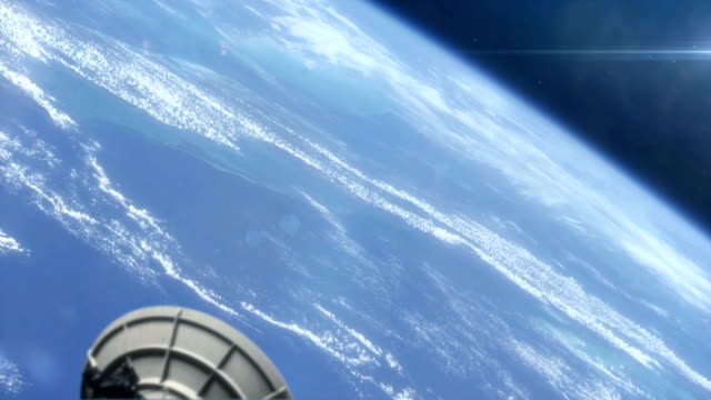 Communications-Satellite-in-Orbit-of-Planet-Earth-2