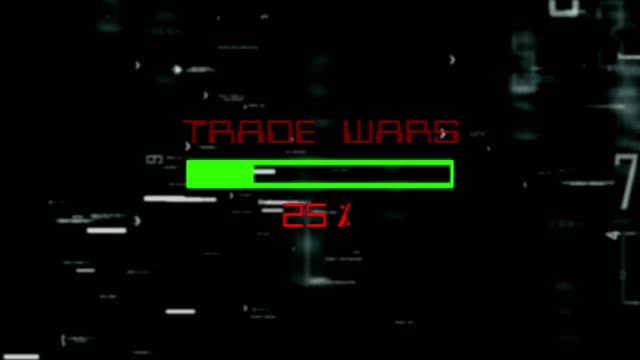 Trade-wars-data-progress-bar-on-digital-background
