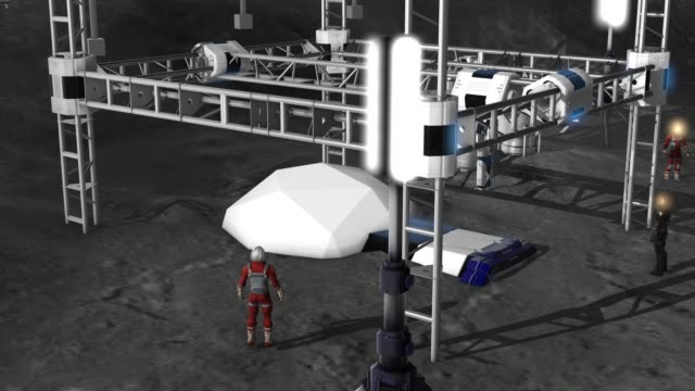3D-Druck-eines-Gebäudes-auf-dem-Mond---Astronauten-überwachen---verkleinern