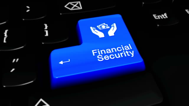 Seguridad-financiera-ronda-movimiento-en-el-botón-del-teclado-del-ordenador.