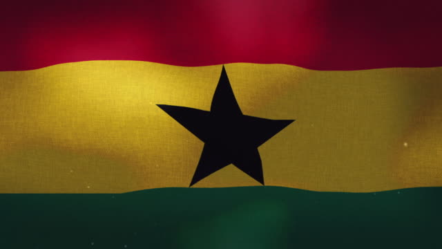 Bandera-Nacional-de-Ghana---agitando