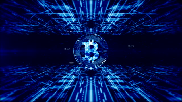 Echnology-Netzwerkverbindungen-weltweit.-Bitcoin-Kryptowährung-im-digitalen-Cyberspace