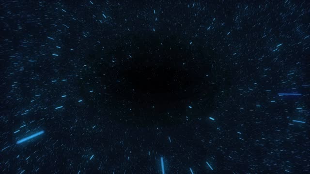 Zooming-through-cinematic-blue-light-speed-star-field