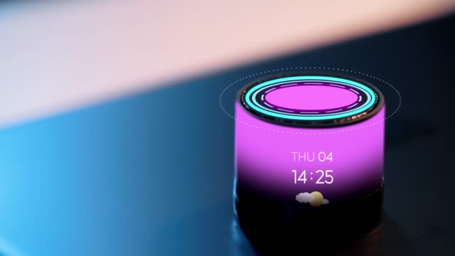 smarter-Lautsprecher-mit-Datum,-Uhrzeit-und-virtuellem-Hologramm