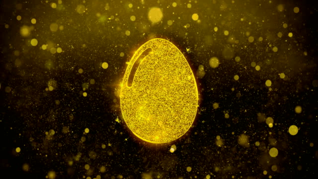 Egg-Icon-Golden-Glitter-Glitter-Partículas.