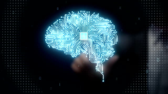 Geschäftsmann-berühren-Gehirn-CPU-chip,-wachsen-künstliche-Intelligenz
