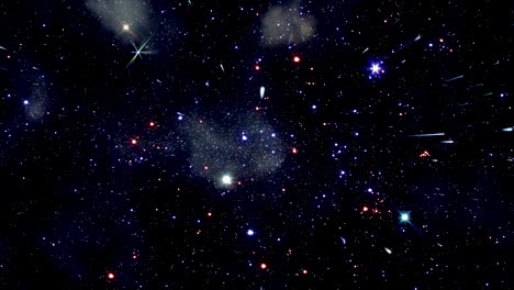 Volar-a-través-de-campos-de-estrellas-en-el-espacio-profundo