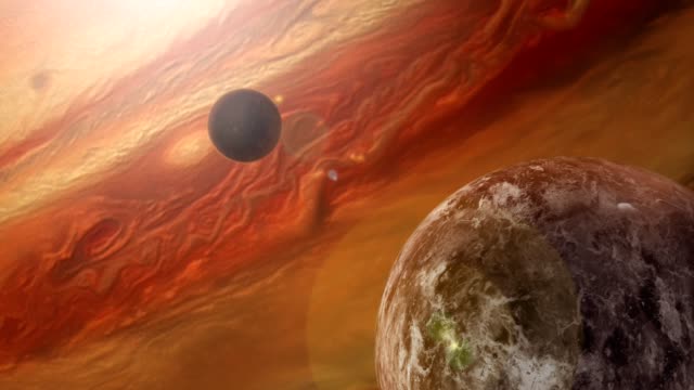 Espacio-rojo-planetas-pasando-(4K)