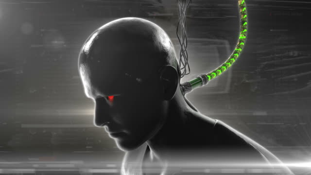 Plugged-in.-Human-or-cyborg-connected-to-computer-system,-brain-under-control