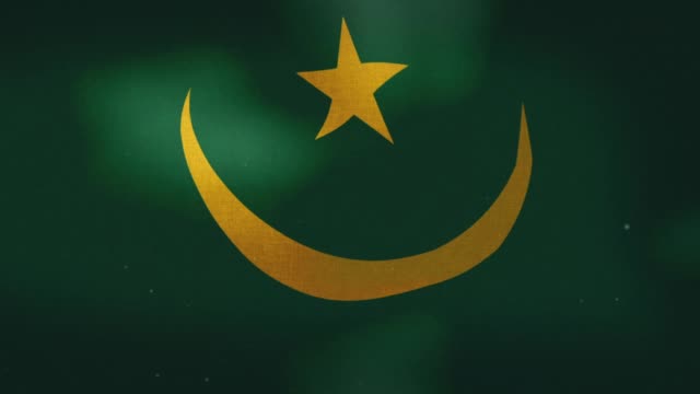 Mauritania-bandera-nacional-agitando
