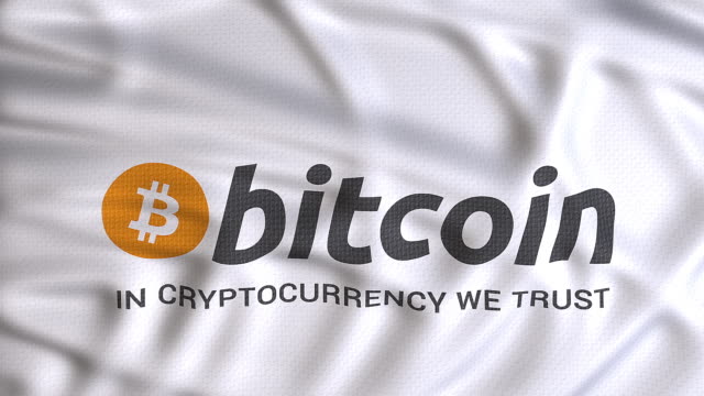 Bitcoin-en-la-moneda-criptográfica-confiamos-en-la-animación-de-texto.-Concepto-de-ilustración-de-criptomoneda-digital