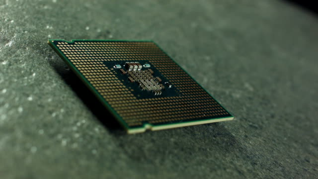 CPU,-Processor.-The-Central-computer-processor-on-a-gray-background