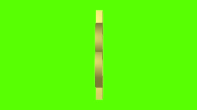Bitcoin-cryptocurrency-icono-insignia-3d-lazo-verde-pantalla-giratoria