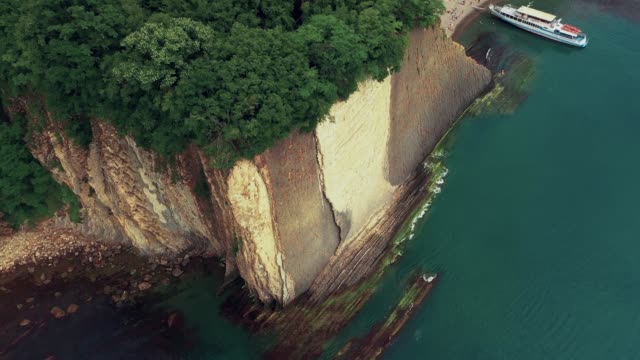 Kiselevs-Felsen-in-der-Nähe-von-Tuapse,-Schwarzes-Meer,-Russland.Luftbild
