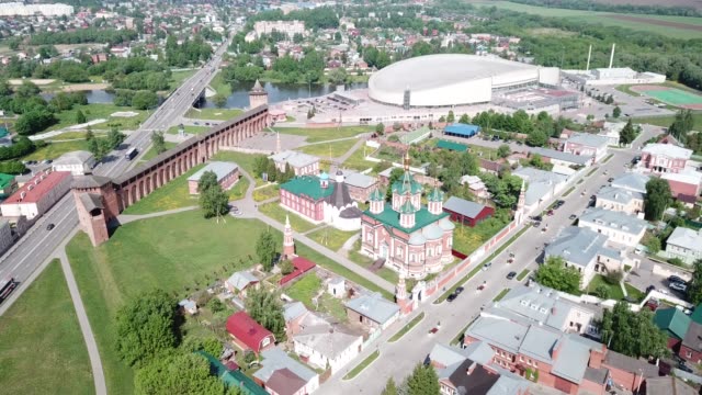 Scenic-view-from-drone-of-Kolomna-cityscape
