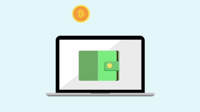 Bitcoin-mit-Computer-animation
