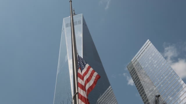 American-Flag.-Skyscrapers-Of-New-York.