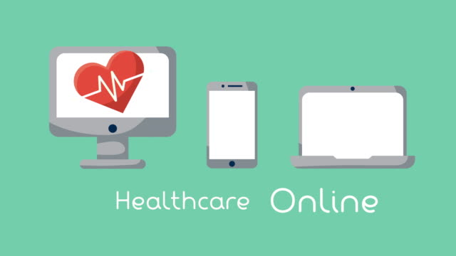 conjunto-de-dispositivos-de-tecnología-en-línea-de-atención-médica