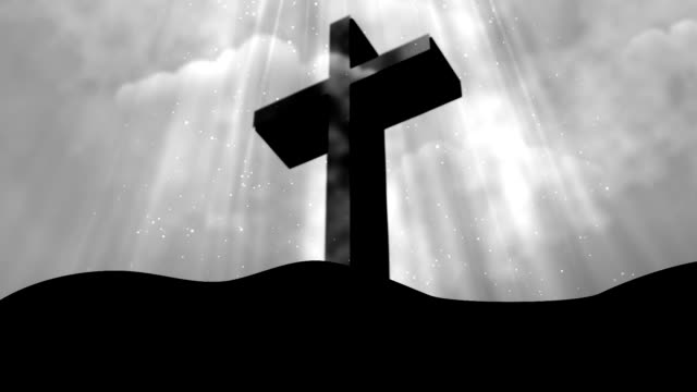 Worship-Cross-Rays-Grey-Loopable-Background
