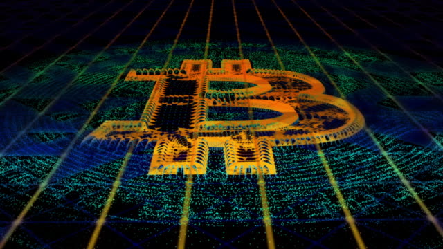 Digitalen-Bitcoin-und-Blockchain-Hintergrund