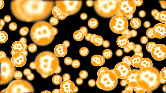 Sin-fisuras-bucle-de-animación-de-vuelo-monedas-bitcoin
