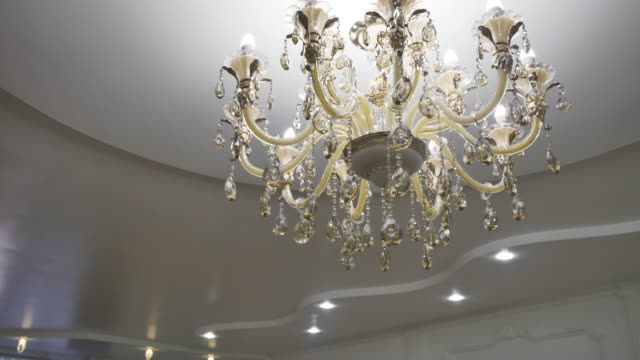chandelier-in-a-restaurant,-interior-element