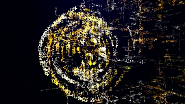 Bitcoin-Symbol-bestehend-aus-interaktiven-Digit-und-Symbol.-Bitcoin-Symbol-im-digitalen-Cyber-space