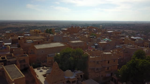 Jaisalmer,-Rajasthan,-Indien.-Luftaufnahme