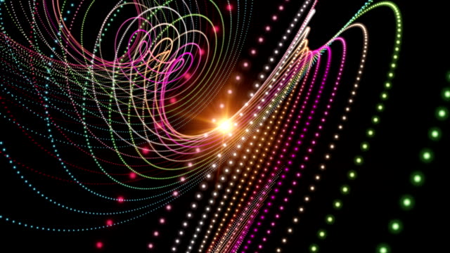 Futuristic-animation-with-stripe-object-and-blinking-light-in-slow-motion,-loop-HD
