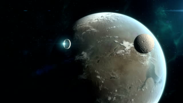 Nave-espacial-acercándose-a-Exoplanet