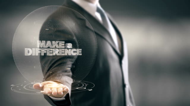 Make-a-Difference-with-hologram-businessman-concept