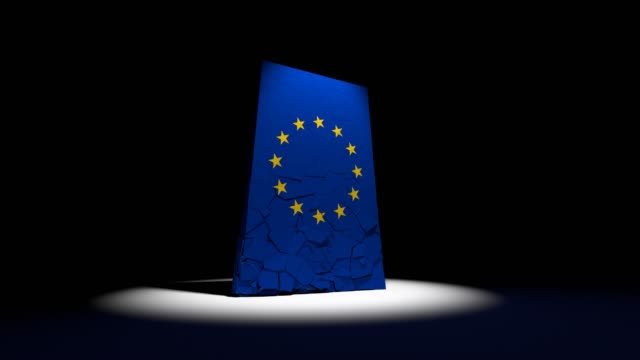 Colapso-de-la-Unión-Europea-UE-bandera-euro-Europa-europeo-4k