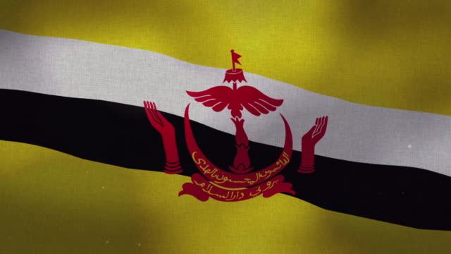 Brunei-Nationalflagge---winken