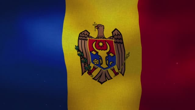 Moldova-National-Flag---Waving