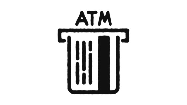 Automated-Teller-Machine-Icon-Animation-Footage-&-Alpha-Channel