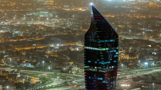 Kuwait-Stadt-Stadt-Nacht-Zeitraffer-ist-die-Hauptstadt-von-Kuwait
