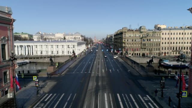 Nevsky-prospect,-aerial