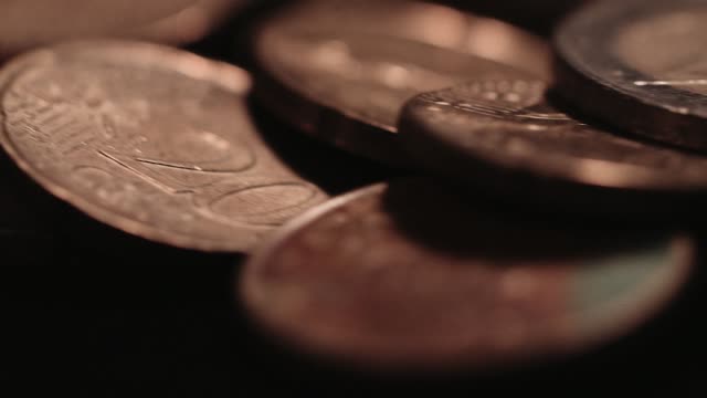 Spinning-Euro-Münzen