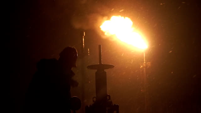 Oil,-gas-torch.-Preparation-and-production-of-petroleum-products.