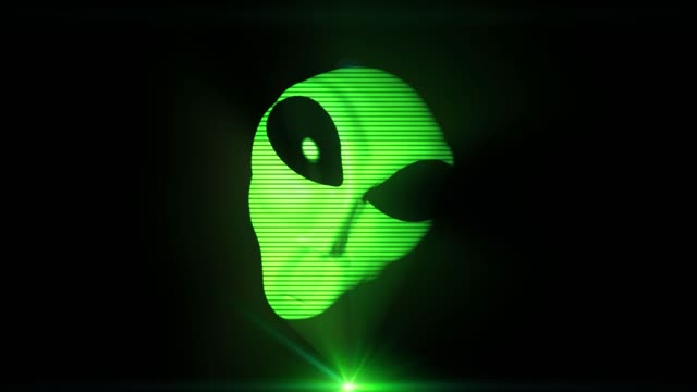 Alien-grauen-Hologramm-Kopf-Gesicht-gruselig-Außerirdische-grauen-ufo-4k