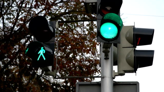 Stoplight.-Traffic-lights-work-in-a-big-city-at-a-crossroads.-Slow-motion.