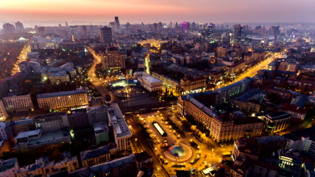 Independence-Square.-Ukraine.-Aerial-view-of-the-Independence-Monument.-Revolution-of-pride.-Orange-Revolution.-City-center.-Kyiv.