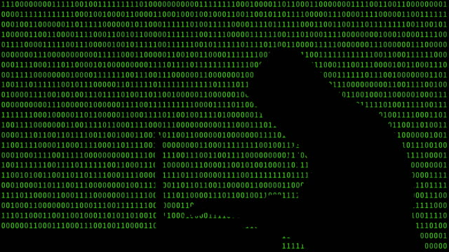 Hacker-de-teclear-en-un-ordenador-portátil-con-los-números-01-o-binario-en-la-pantalla-de-matrix-de-fondo-de-monitor,-el-código-de-datos-Digital-en-concepto-de-tecnología-de-seguridad.-Ilustración-abstracta-de-la-forma-humana