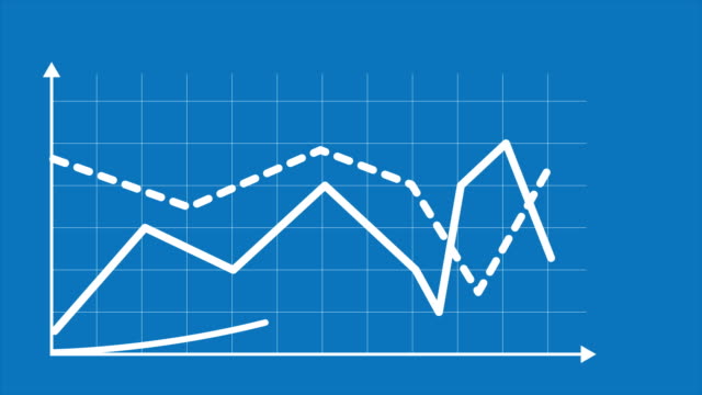 Line-graph-chart-with-arrows-axis-and-grid.-Grow-chart-business-concept.-Chart-animation-for-yours-presentation.