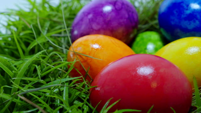 Colorful-Easter-Eggs-in-a-nest