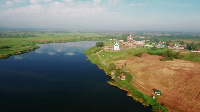 A-convent-on-the-shore-of-the-Lake.-Aerial-photography.-05